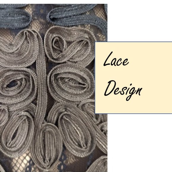 Designer JS Collections Lace Midi Evening Dress & Matching Earrings - Picture 8 of 14